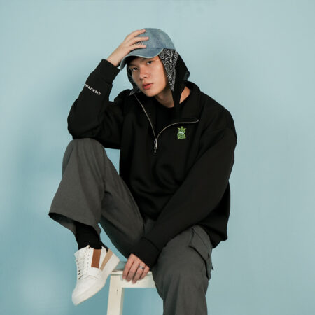 HOG Destructed Turtle Half-Zip Sweatshirt