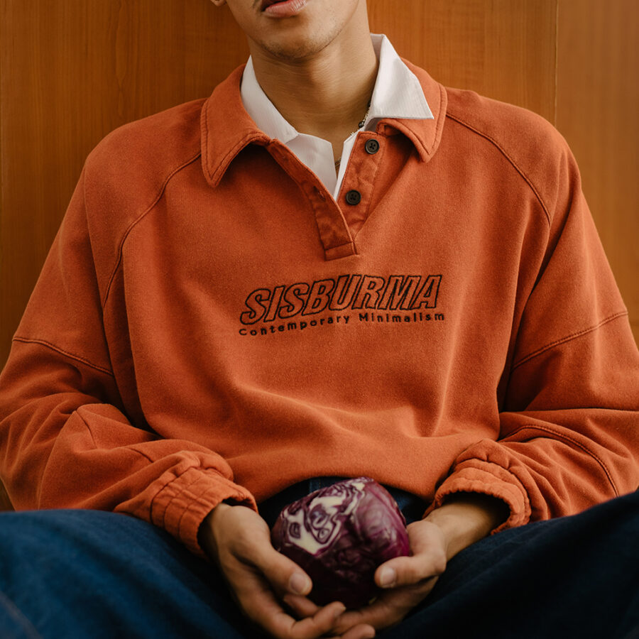 Sisburma Acid Washed Collar Sweatshirt - Image 10